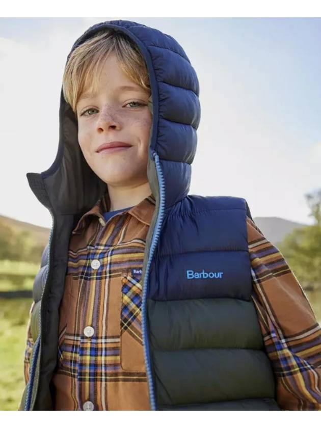 Kids Padded Vest CGI0017 Khaki Navy Boys XL 12 13Y - BARBOUR - BALAAN 7