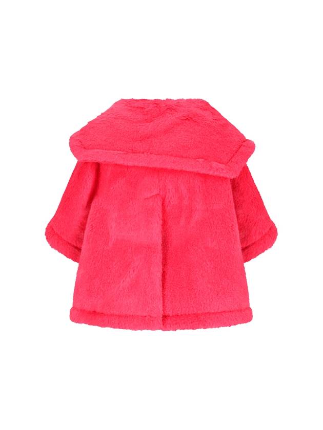 Women's CAMBUSA1 CAMBUSA1 Alpaca Wool Crop Teddy Jacket Fur Coat Pink - MAX MARA - BALAAN 3