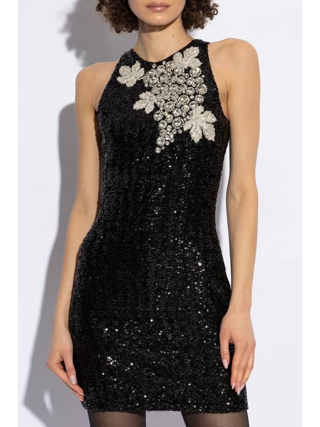 Balmain Sequin Dress With Shimmering Crystals, Women's, Black - BALMAIN - BALAAN 3