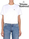 ORB Logo Cotton Short Sleeve T-Shirt White - VIVIENNE WESTWOOD - BALAAN 5