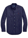 Men's Cotton Classic Fit Oxford Long Sleeve Shirt Navy - POLO RALPH LAUREN - BALAAN 2