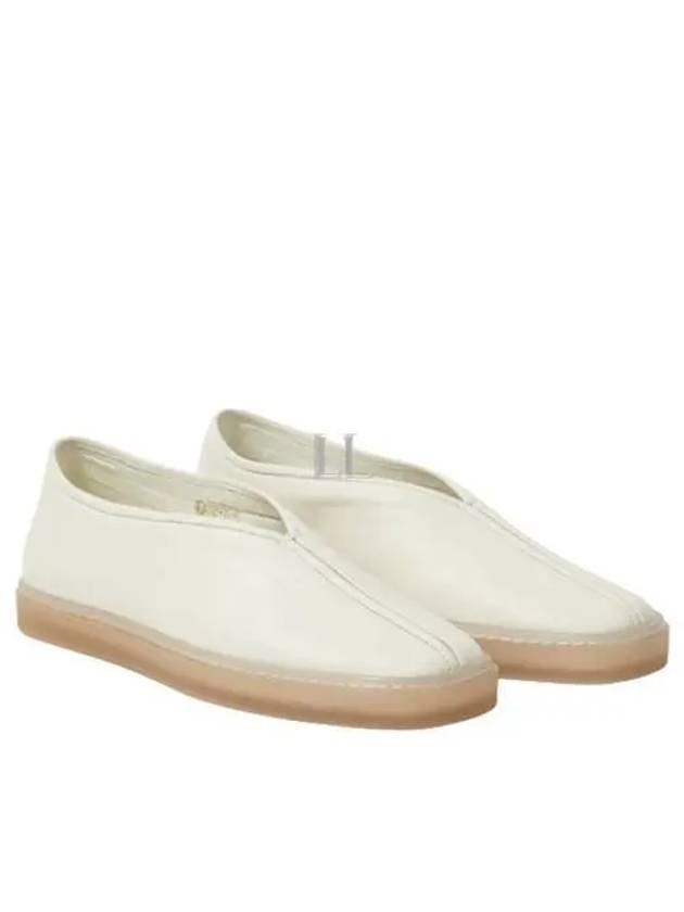 Round Toe Soft Leather Piped Slip-On White - LEMAIRE - BALAAN 2