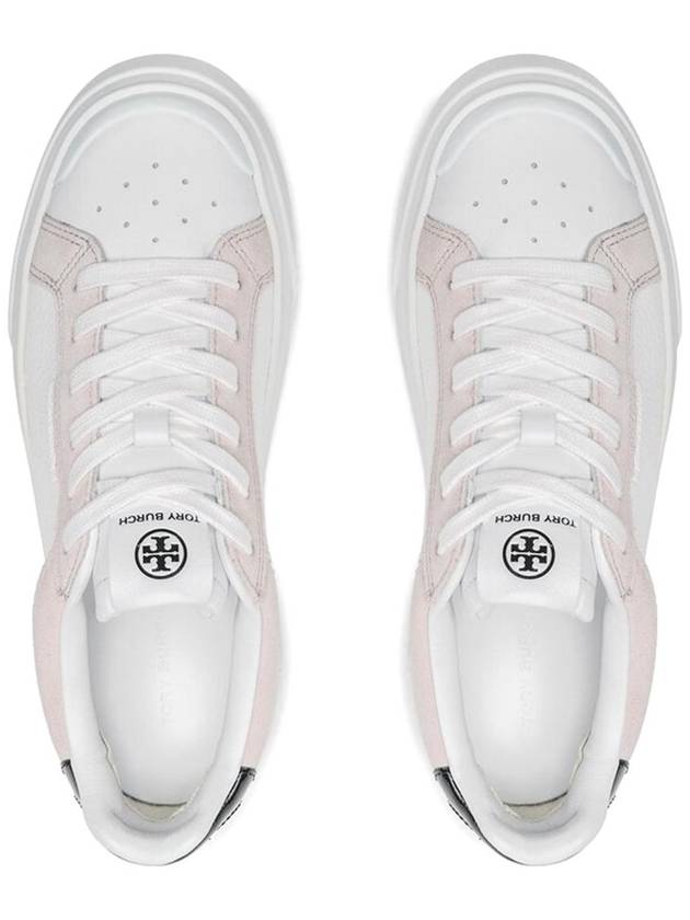 Ladybug Suede Leather Low Top Sneakers White - TORY BURCH - BALAAN 4