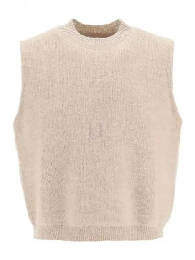 Crew Neck Alpaca Wool Vest Beige - MAISON MARGIELA - BALAAN 2