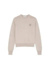 Bold Fox Head Wool Knit Top Light Beige Melange - MAISON KITSUNE - BALAAN 2