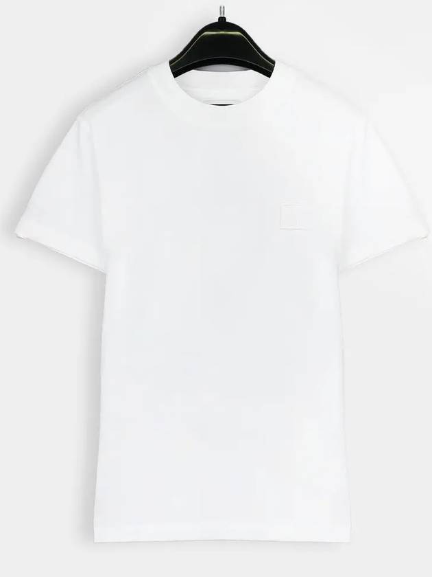 Women s Luminous Fleece Back Logo Short Sleeve T Shirt White M241TS09715W - WOOYOUNGMI - BALAAN 3