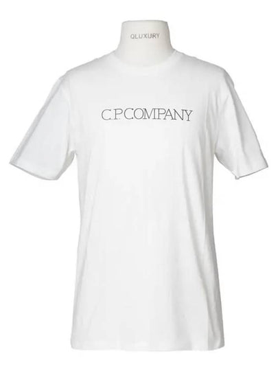 Logo Short Sleeve T-Shirt White - CP COMPANY - BALAAN 2