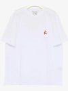 Speedy Fox Patch Comfort Short Sleeve T-Shirt White - MAISON KITSUNE - BALAAN 4