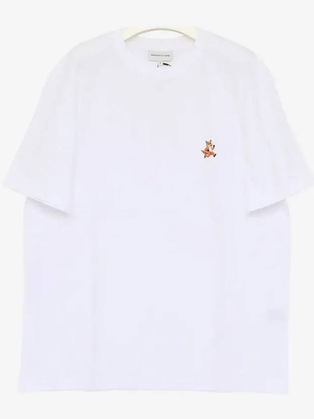 Speedy Fox Patch Comfort Short Sleeve T-Shirt White - MAISON KITSUNE - BALAAN 4