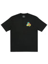 Tri Flag Short Sleeve T-Shirt Black - PALACE - BALAAN 3