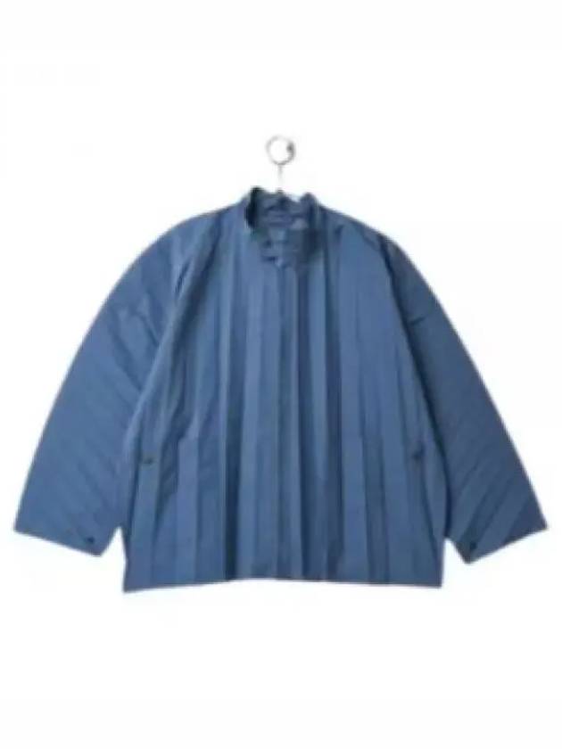 High Neck Zip-Up Jacket Blue - ISSEY MIYAKE - BALAAN 2