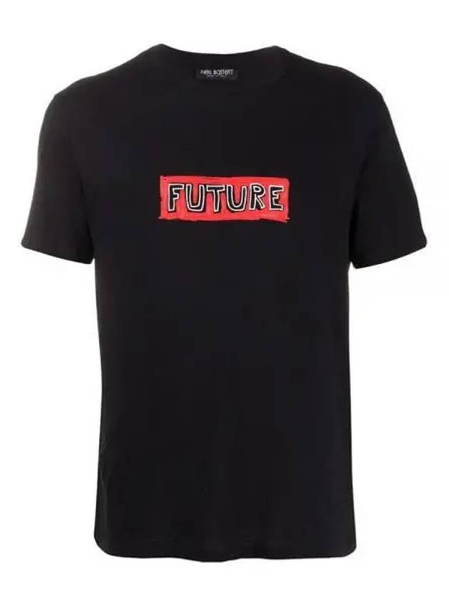 FUTURE LEGEND Printing Short Sleeve T Shirt Black Men s PBJT702S N542S 1495 - NEIL BARRETT - BALAAN 2