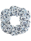 Floral Print Cotton Scrunchie Blue - GANNI - BALAAN 3