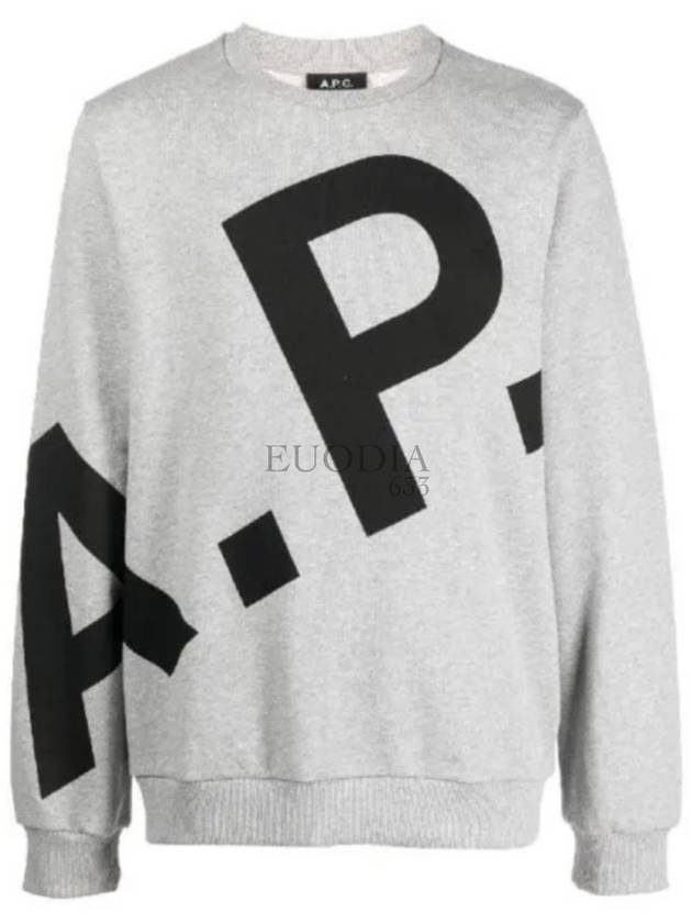 Cory Big Logo Cotton Sweatshirt Grey - A.P.C. - BALAAN 6