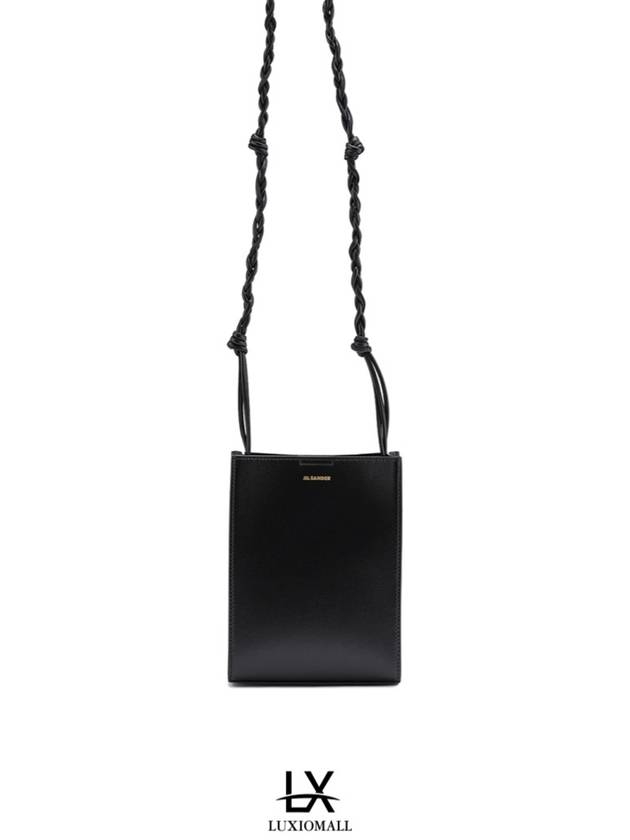 Tangle Smooth Leather Small Cross Bag Black - JIL SANDER - BALAAN 7