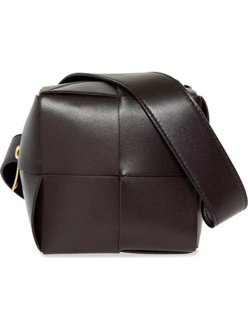 Cube Mini Cross Bag Dark Brown - BOTTEGA VENETA - BALAAN 1