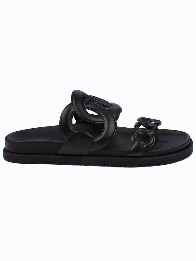 Extra Suede Sandals Noir - HERMES - BALAAN 3