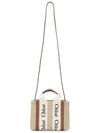 Woody Linen Canvas Calfskin Tote Bag White Brown - CHLOE - BALAAN 8