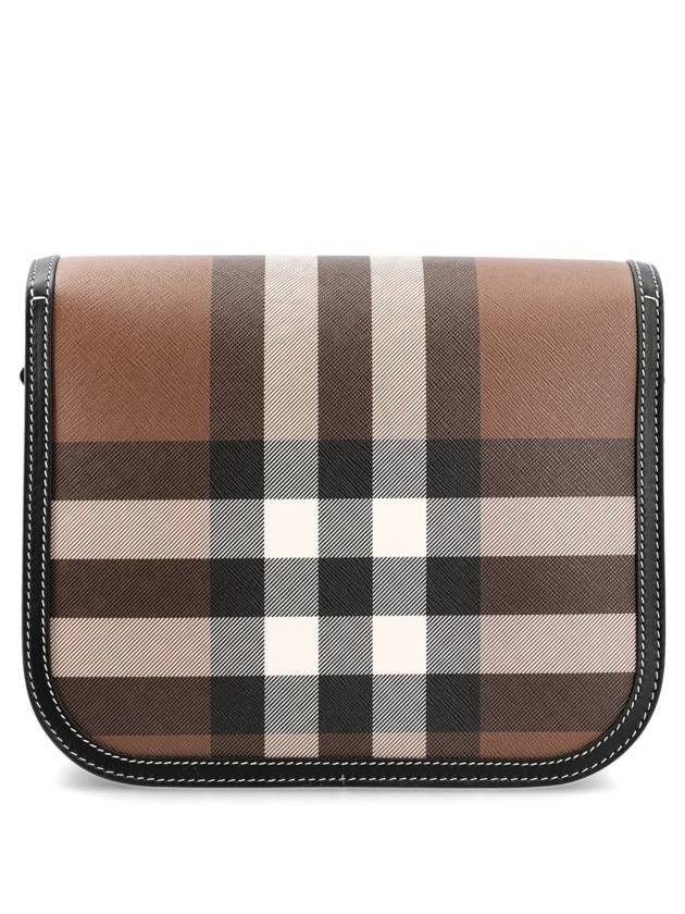 Elizabeth Check Leather Medium Cross Bag Brown - BURBERRY - BALAAN 4