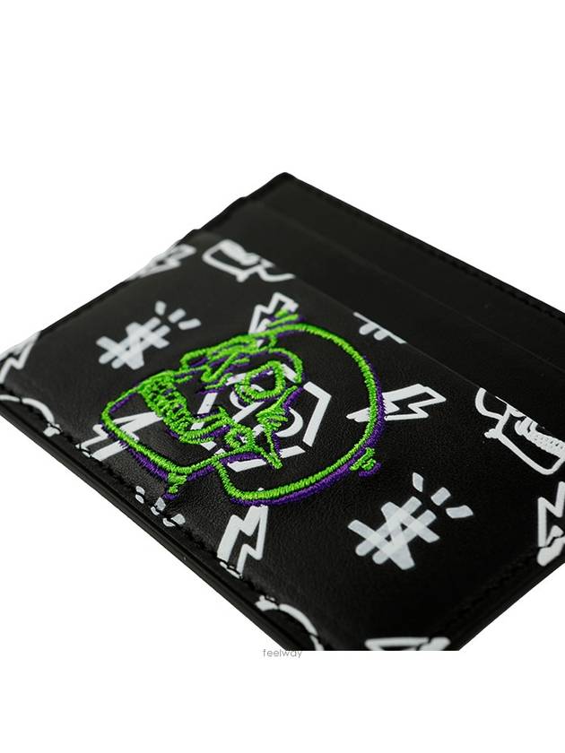 Monogram Skull Leather Card Wallet Black - PHILIPP PLEIN - BALAAN 4