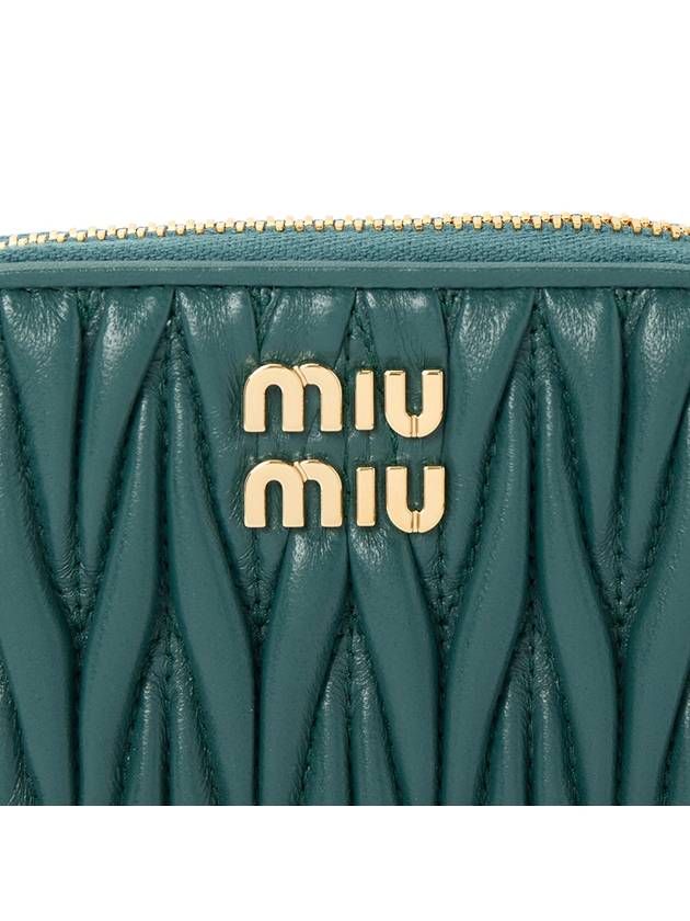 Matelasse Nappa Leather Coin Wallet Blue - MIU MIU - BALAAN 6