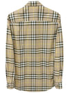 Men's Check Pattern Long Sleeve Shirt Beige - BURBERRY - BALAAN 3