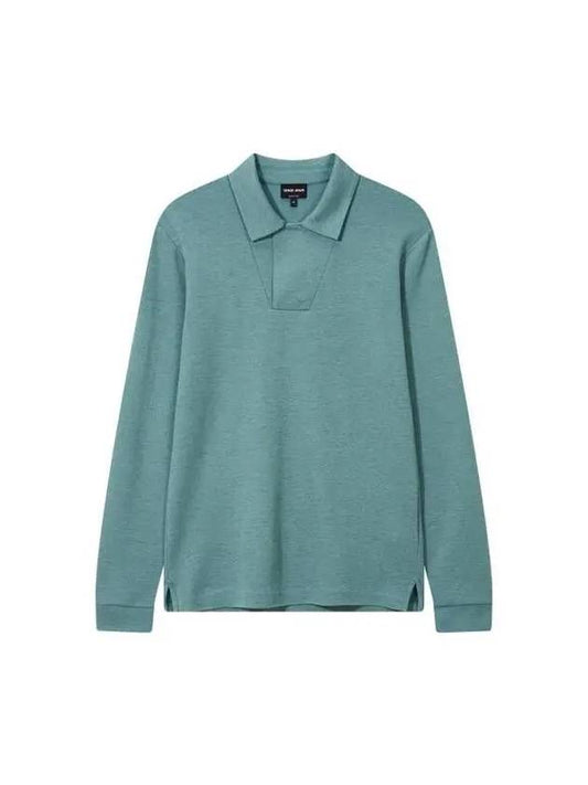 Men s Soft Cotton Collar T Shirt Green - GIORGIO ARMANI - BALAAN 1