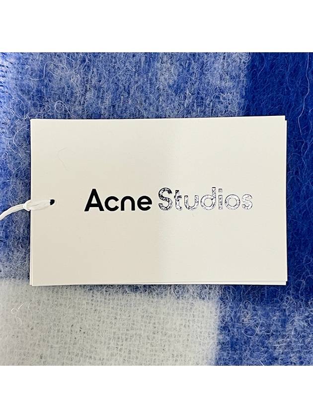 Studios Mohair Check Scarfwhite Gray Royal Blue - ACNE STUDIOS - BALAAN 6