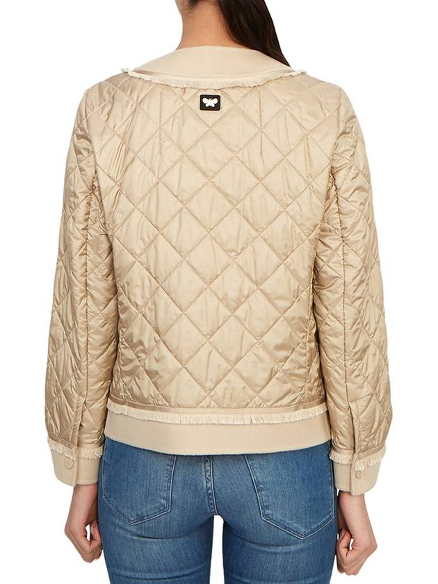 Ferro Short Quilted Fringing Jacket Beige - MAX MARA - BALAAN 7