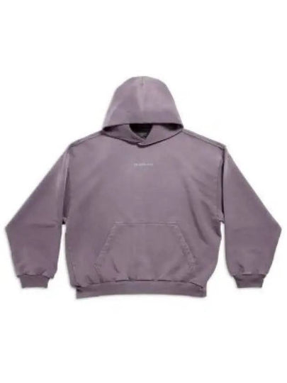 Embroidered Logo Hoodie Purple - BALENCIAGA - BALAAN 2