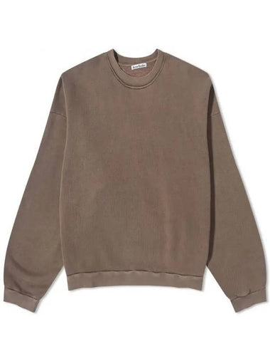 Crew Neck Sweatshirt Dark Brown - ACNE STUDIOS - BALAAN 1