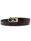 Ferragamo Men's Reversible Gancini Belt 67 0320 DARK BAROLO 0770938 - SALVATORE FERRAGAMO - BALAAN 10