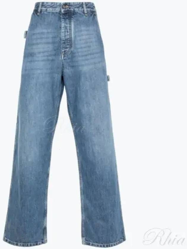 Cotton Straight Jeans Blue - BOTTEGA VENETA - BALAAN 2