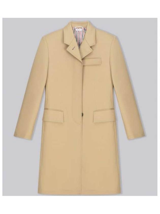 RWB Loop Tab High Armhole Mackintosh Single Coat Beige - THOM BROWNE - BALAAN 2