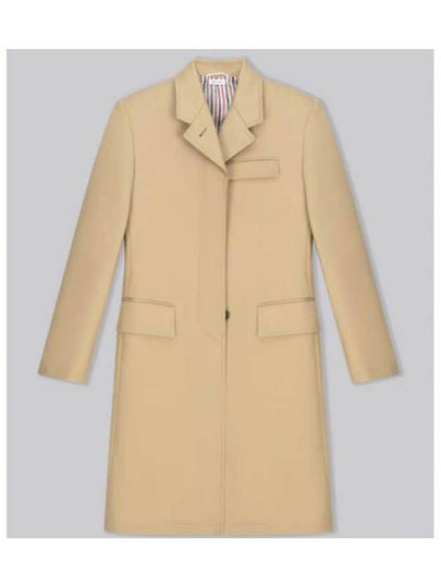 RWB Loop Tab High Armhole Mackintosh Single Coat Beige - THOM BROWNE - BALAAN 2