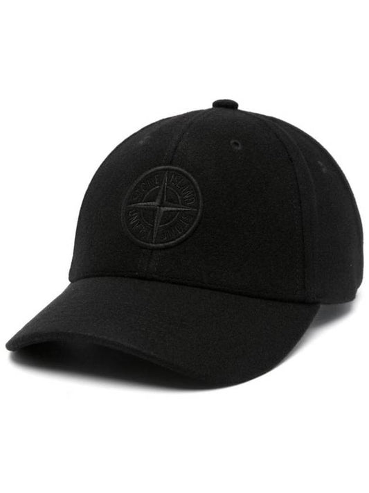 Compass Logo Ball Cap Black - STONE ISLAND - BALAAN 1