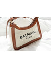 Neutral BArmy Logo Print Canvas Hobo Bag Shoulder Bag YN1BT743 TCFN - BALMAIN - BALAAN 4