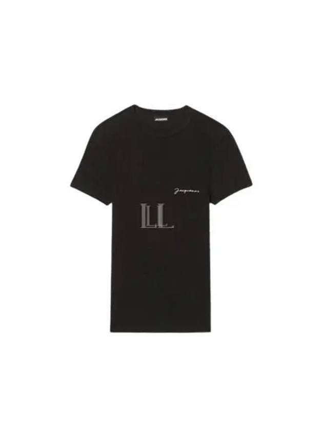 Brode Embroidered Logo Short Sleeve T-Shirt Black - JACQUEMUS - BALAAN 2