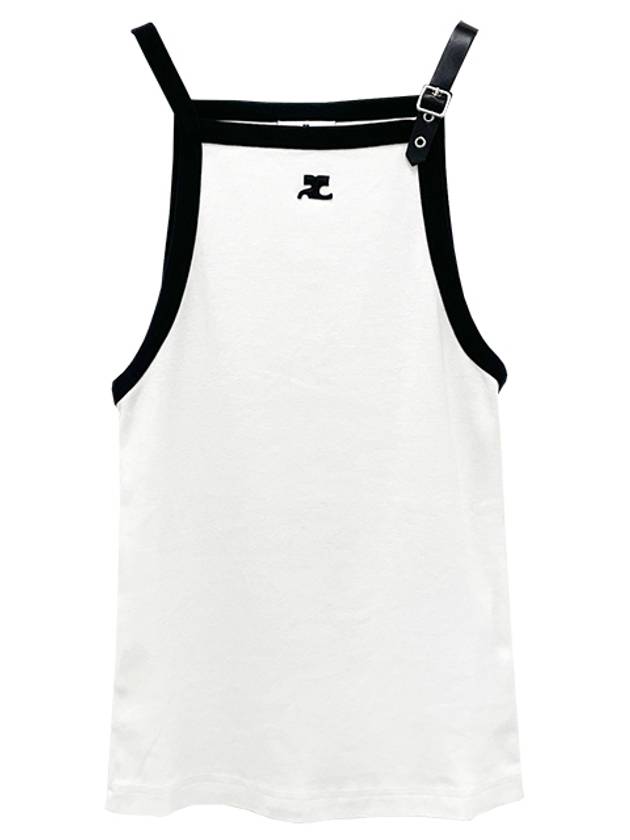 Buckle Contrast Sleeveless White - COURREGES - BALAAN 3