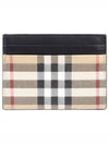 Sandon Check Single Card Wallet Beige - BURBERRY - BALAAN 2