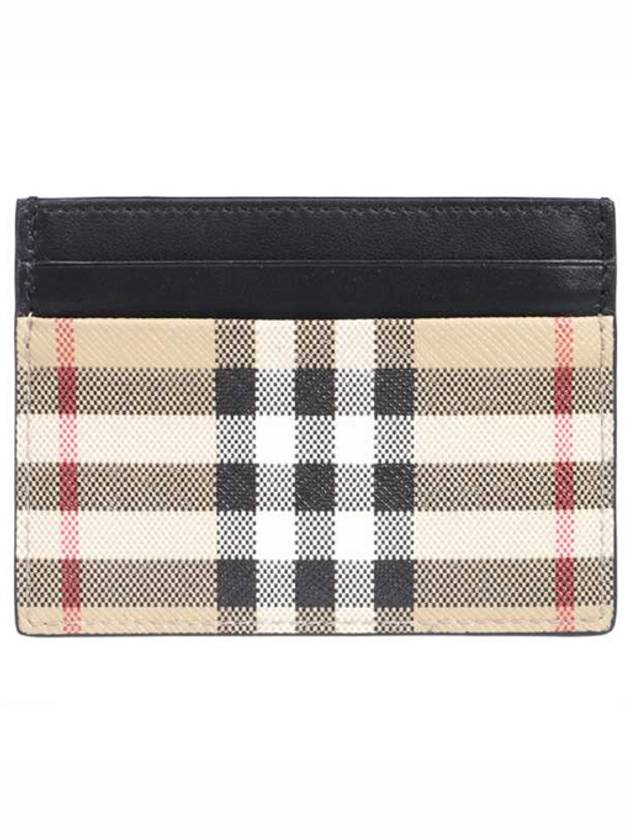 Sandon Check Single Card Wallet Beige - BURBERRY - BALAAN 2