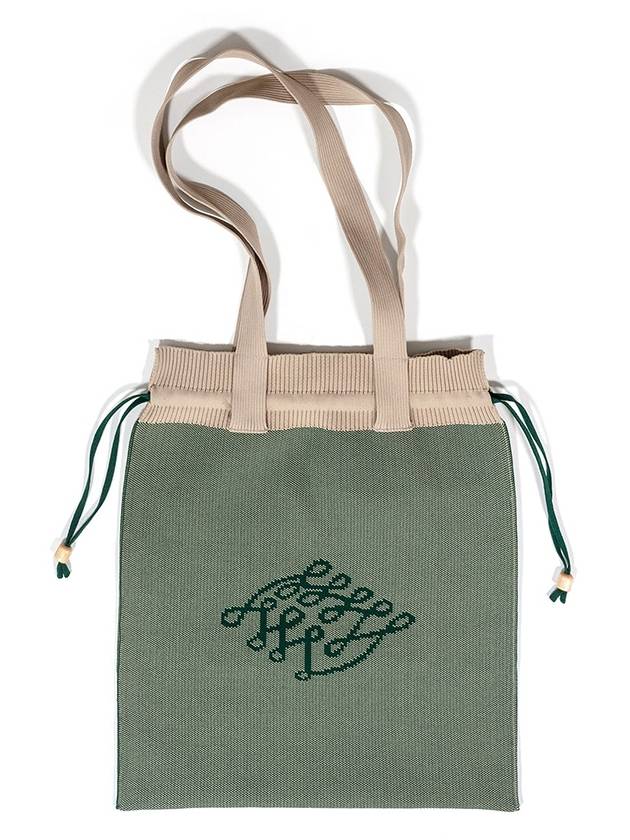 Women's Rattan Logo Knit Bag Green I1WB01GR - IOEDLE - BALAAN 3