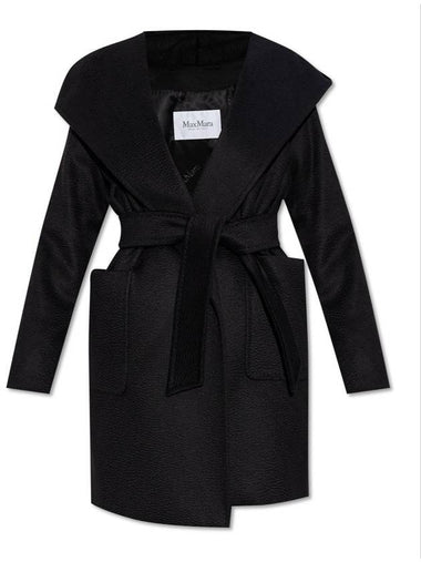 Rialto Robe Single Coat Black - MAX MARA - BALAAN 1