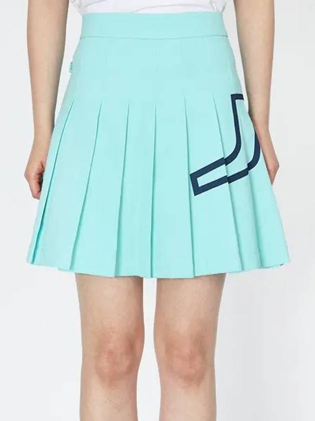 Naomi Pleated Skirt Aruba Blue - J.LINDEBERG - BALAAN 2