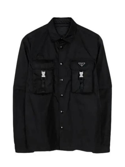 Re-Nylon Shirt Jacket Black - PRADA - BALAAN 2