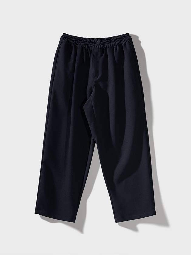 One Tuck Wide Banding Slacks Dark Navy - FFEFF STUDIO - BALAAN 2