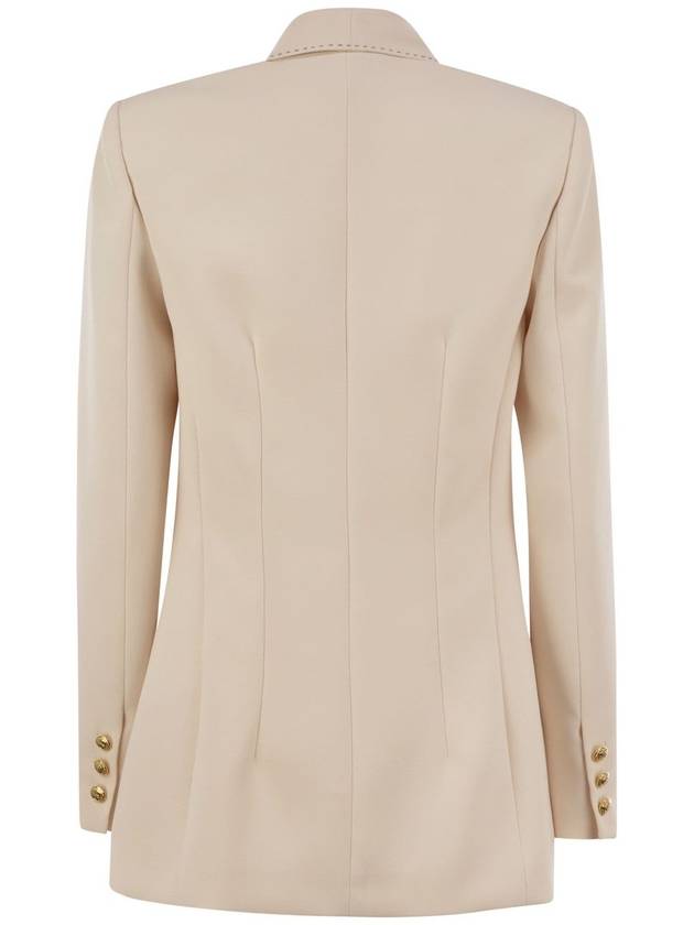 Crepe jacket with contrasting topstitching - ELISABETTA FRANCHI - BALAAN 2