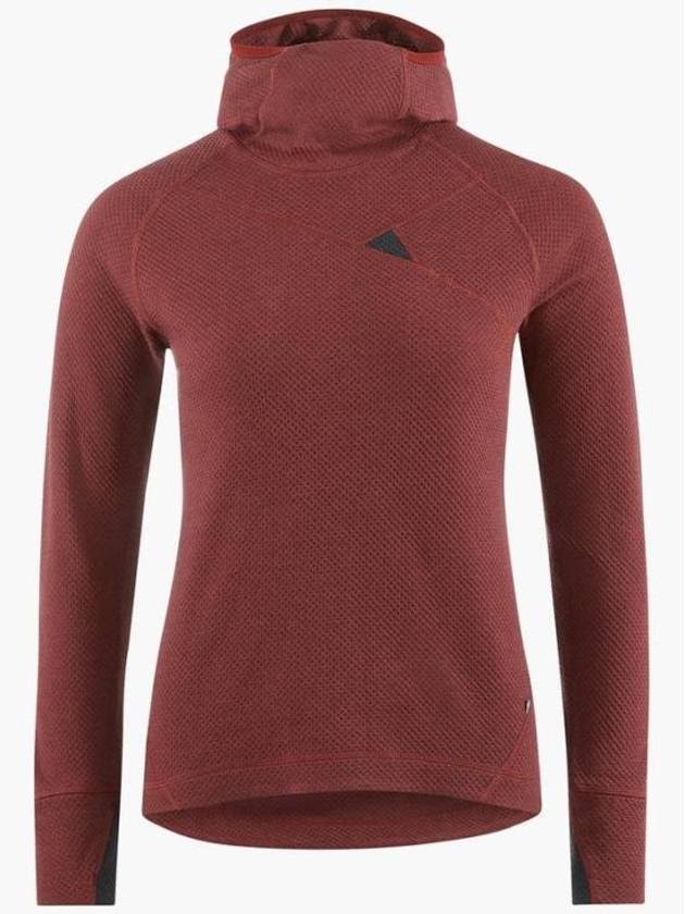 Women's Huge Mid Layer Hoodie Madder Red - KLATTERMUSEN - BALAAN 2