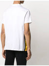 Men's Logo Patch Side Zipper Short Sleeve T-Shirt White - MONCLER - BALAAN 5