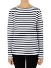 Women's Meridame II Striped Long Sleeve T-Shirt Neige Marine - SAINT JAMES - BALAAN 2